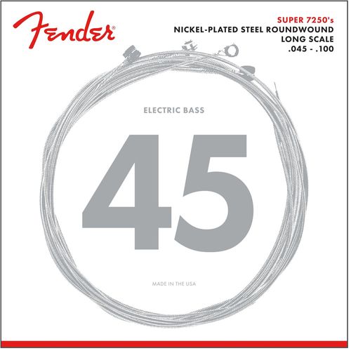 Cuerdas Bajo Fender Super 7250's Acero enchapado en Níquel 4 Cuerdas