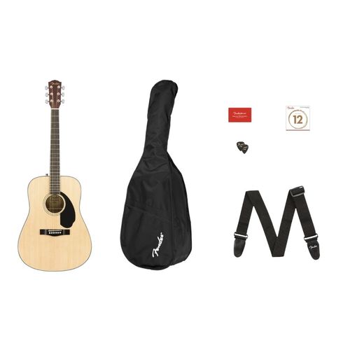 Pack Guitarra Acústica Fender CD-60SCE