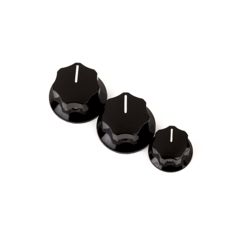 Perillas Fender Plásticas para potenciómetros Jazz Bass (Set 3)